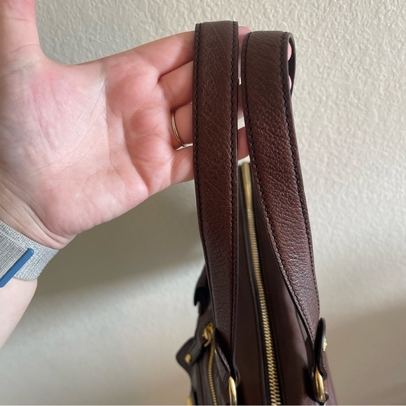 Tod's Brown Leather Took Tracolla Media Bag Shoulder Handbag Pusre Retro - Picture 7 of 16